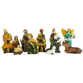 Dekoprojekt Scheuerer Wunderschöne handbemalte Krippenfiguren 11-tlg., ca. 10 cm, K 604