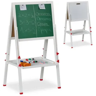 Relaxdays Kinderstandtafel mit Whiteboard Schwarz/Weiß (1-tlg) (310700)