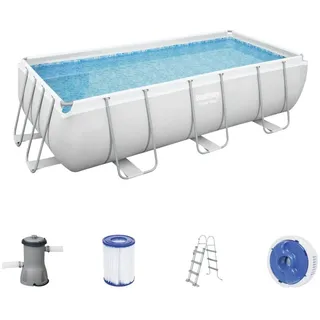 BESTWAY Power Steel Frame Pool Set 404 x 201 x 100 cm inkl. Filterpumpe