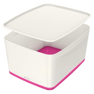 Aufbewahrungsbox 18,0 l perlweiß/pink 38,5 x 31,8 x 19,8 cm