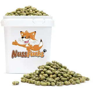 NussFuchs Edamame Bohnen 1kg - knackige Sojabohnen geröstet & leicht gesalzen - Edamame Bohnen getrocknet ohne Fett geröstet glutenfrei vegan - knusprige Sojabohnen als Snack für zwischendurch (1kg) - 1 kg (1er Pack)