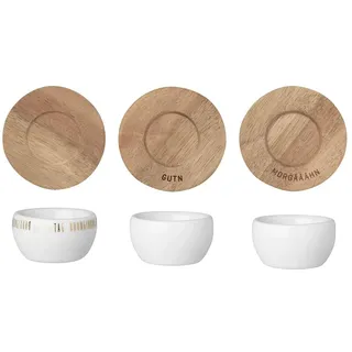 Colour-up Eierbecher mit Unterteller 3er-Set mit unterschiedlichen Motiven - Räder Design