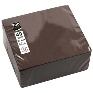 ProNappe Servietten braun 2-lagig 38,0 x 38,0 cm, 40 St.