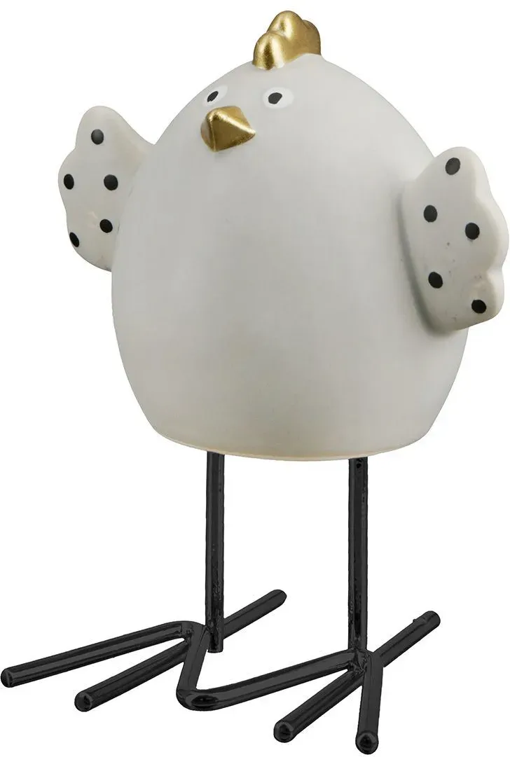 Deko Huhn Punto mit Flügeln 10cm
