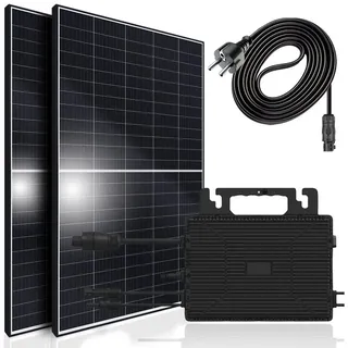 Black Frame 900/800W mit 800W Astro Energy Micro Wechselrichter 2 x 450 W