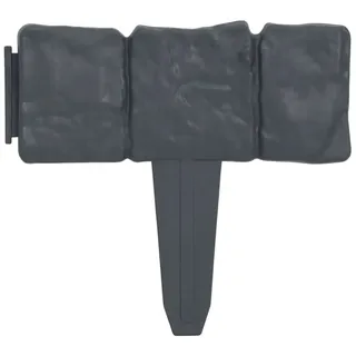 vidaXL Rasenkante Steinoptik 41 Stk. Kunststoff 10 m