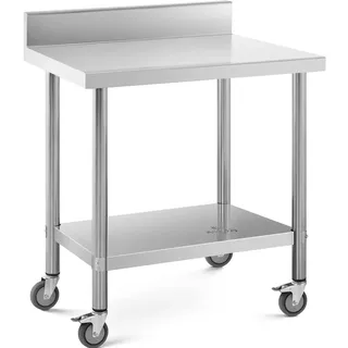Royal Catering RCAT-80/60-WS Arbeitstisch mit Rand, 60 x 80 cm 135 kg