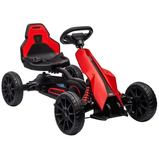 Homcom Gokart Kinderfahrzeug mit verstellbarem Sitz Handbremse