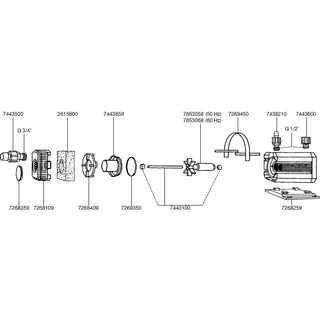 EHEIM 7653058 Pumpenrad Ersatzteil für 1060/1260/1262/1264/3160/3260/3264