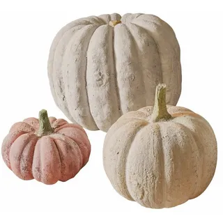 Loberon Kürbis 3er Set Pumpkin, Verschiedene Größen, naturnahes Design, schönes Antik-Finish, Dekoration, Dekoobjekt, Halloween, Polyresin, bunt