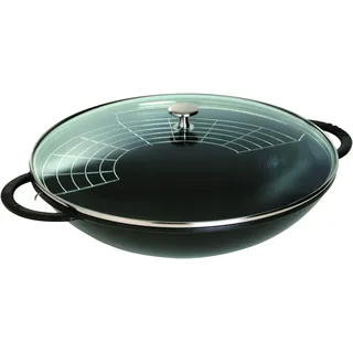 Staub Wok 37 cm Gusseisen Schwarz