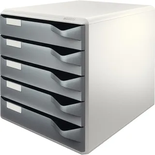Leitz Schubladenbox Post-Set dunkelgrau 52800089, DIN A4 mit Schubladen