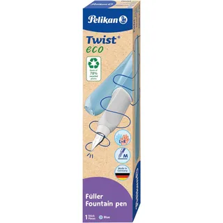 eco Füllhalter, Edelstahl-Feder in Strichbreite M blue