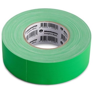 Manfrotto Chroma Key Green Gaffer Tape 50mm x 50m, Qualitätsband, Ultrastarker Halt, Geeignet für Keying Technik, StudioLink, Panoramahintergrund, LL LB7966