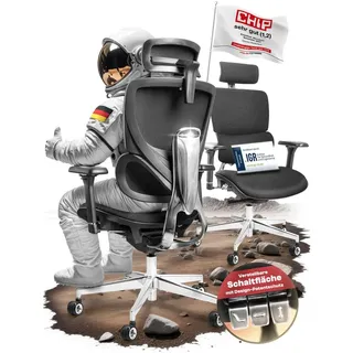 clouvou MasterSeat Bürostuhl Ergonomisch – Schwarz
