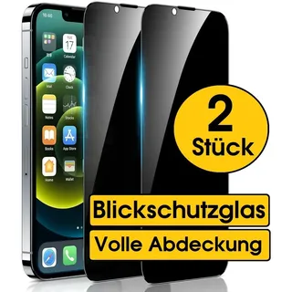 2x Sichtschutz Panzerfolie Echt Glas für iPhone 16 Pro Max. Blickschutz