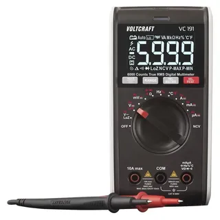 VOLTCRAFT VC191 Hand-Multimeter digital LoZ CAT III 600V Anzeige (Counts): 6000