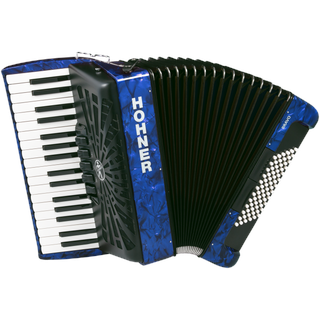 Hohner Bravo III 72 silent key blau Akkordeon