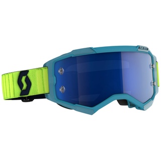 Scott Fury Crossbrille verspiegelt - Türkis/Neon-Gelb Blau-Verspiegelt