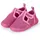 Uni Mädchen Baby Aquaschuhe knöchelhoch mit Klettverschluss Strukturierte Sohle Atmungsaktives Mesh Kinder Wasserschuhe Bademode Farbe purpur Größe 26