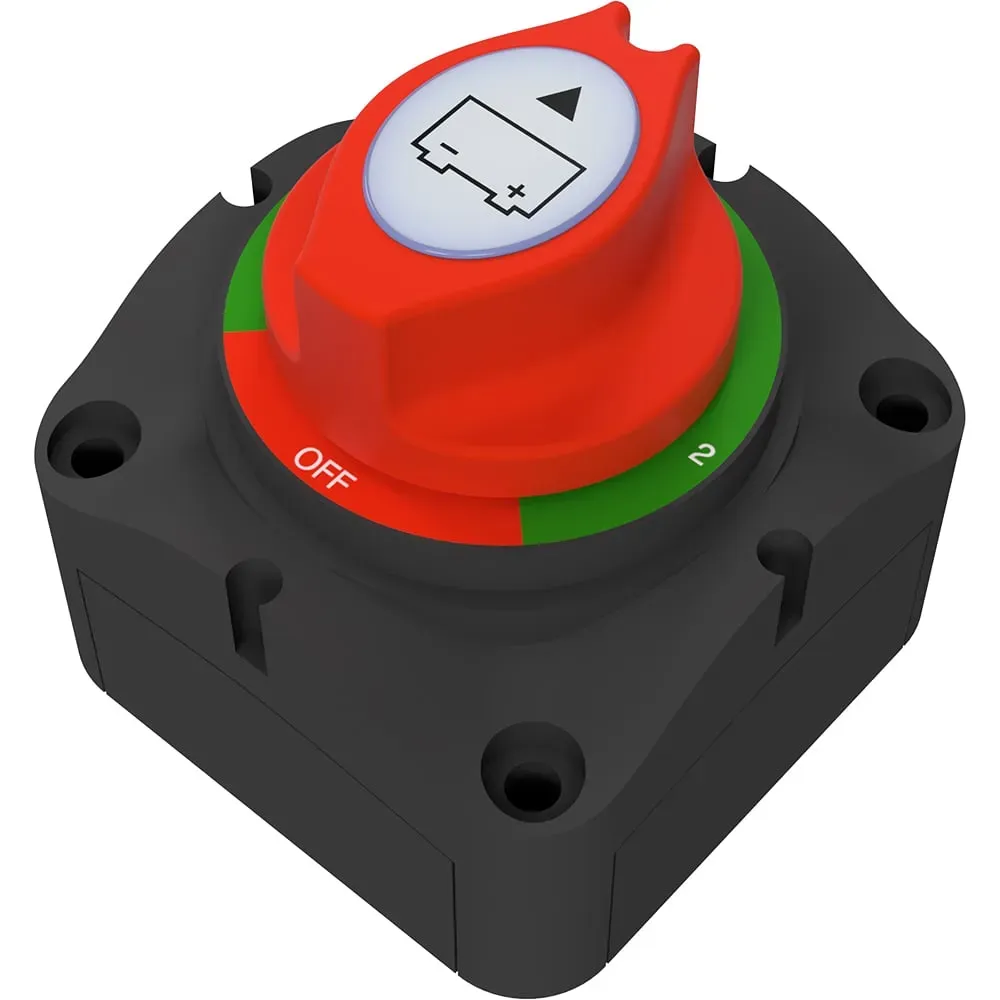 Offgridtec Batteriewahlschalter zum Umschalten zweier Batteriekreise, Verbraucher, Ladequellen 200A