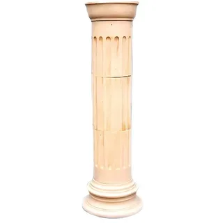 Xlmoebel Dekosäule Moderne Glasvitrine mit Regalbrettern in elegantem Design (1 St., Blumenbeet Kunststoff 130 cm Höhe), Hergestellt in Europa beige