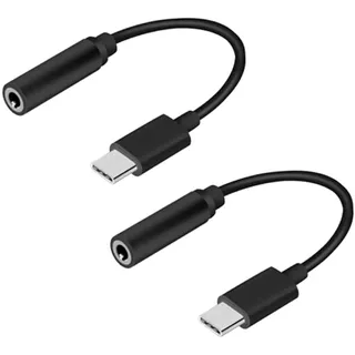 Angoily 2er-Pack Typ-c-auf-3 5-mm-kopfhöreranschlussadapter USB-c- Auf 3 5-mm-aux-Kabel Für Neue USB 31-geräte