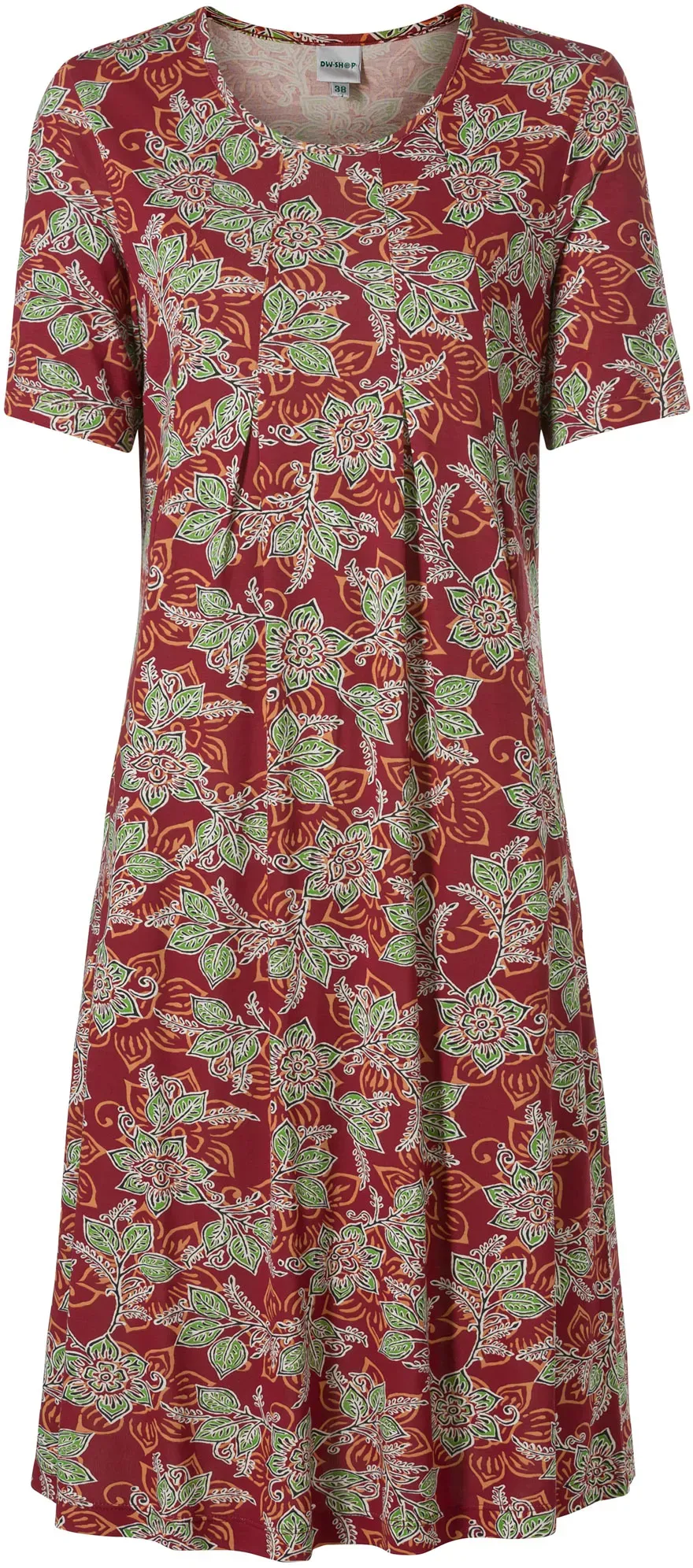 Viskose-Kleid, Druck rost, 46