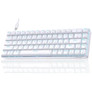 Dierya DK68se Gaming Mechanische Tastatur,60% Prozent Tastatur,Ultra-Compact Mini 68 Tasten Anti-Ghosting,Typ-C-Datenkabel,US Layout für PC Windows Gamer Typist,Red Linear Switch