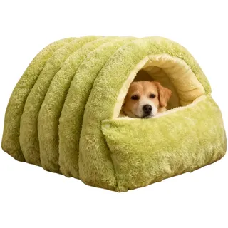 Warmes Katzenbett Winter, Katzenhaus Indoor, Geschlossenes Winter Katzenbett, Gemütliche Plüsch Haustierhöhle, Kuschelhöhle Katze & Hundehöhle Kleine Hunde, Schlafhöhle für Katzen und Hunde