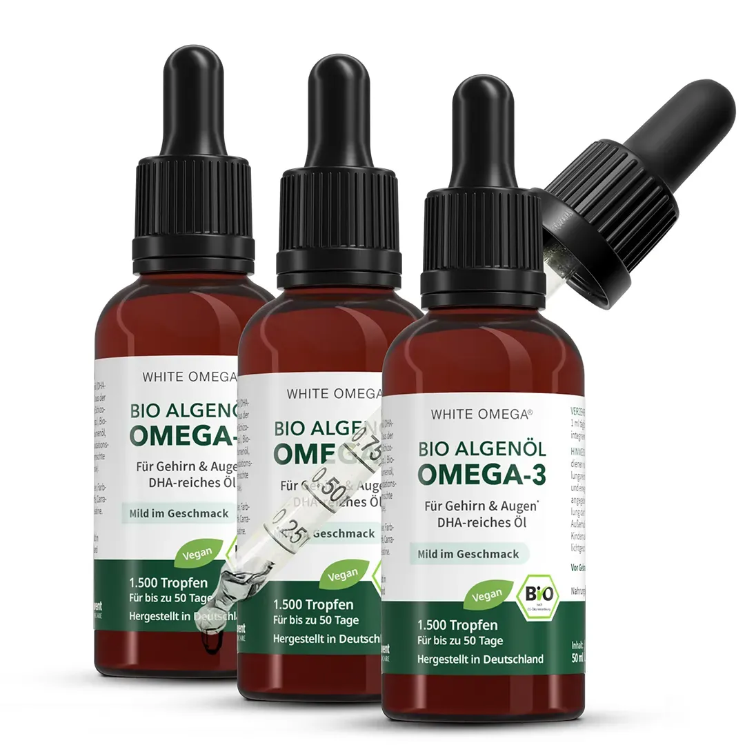 White Omega® Bio-Algenöl Tropfen 150 Tage