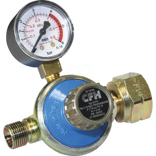 CFH Propanregler , mit Manometer, 1-4 bar stufenlos regelbar