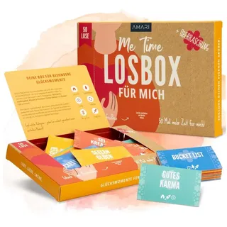 Amari Geschenkbox AMARI ® Losbox für eine Person - 50 Lose mit Ideen für Entspannung