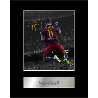 Iconic Pics - Neymar Jr Signiertes Foto Display FC Barcelona - Wandbild - Wohnzimmer decor