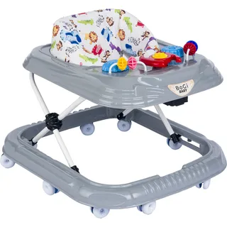 Tobi Gehfrei Lauflernhilfe Lauflernwagen Babywalker mit Spielset Grau