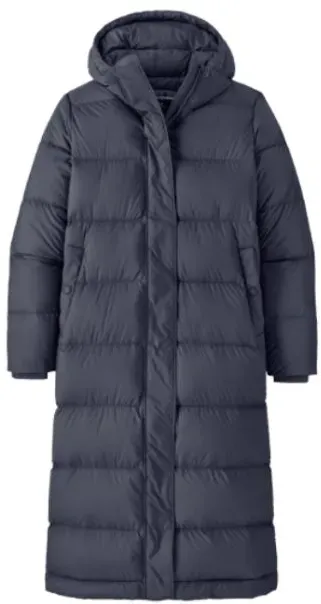 Patagonia W's Silent Down Long Parka - Parka - L - Sunken Blue