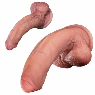 30 cm Realistische Dildo XXL Riesen Dildo Weich Silikon Unbeschnittener Extra Langer Dildos XXL Großer Dicker Penis Nachbildung G-Punkt Stimulator Diloschwanz Sex Spielzeug für die Frauen Männer (M)