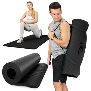 trex sport Fitnessmatte für Yoga | Pilates TREX SPORT 190×80 cm schwarz 20 mm schwarz 190 CM