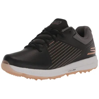 SKECHERS Damen Go Golf Elite 5 Arch Fit Wasserdichter Golfschuh Sneaker, Schwarz/Rotgold, 40 EU - 40 EU