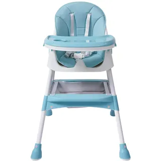 HarBin-Star Kids Hochstuhl Baby, Baby Hochstühle ab Geburt, Kinderhochstuhl mit Tablett für essen, Baby essen Stuhl, Höhenverstellbar, Einfach zu Reinigen, 78x60x94 cm (Grün)