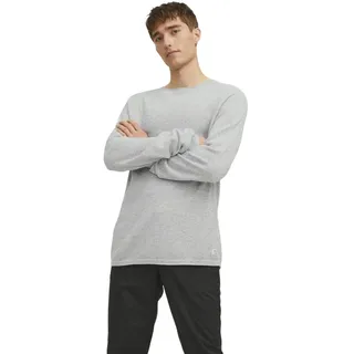 JACK & JONES Hill Knit Pullover Light Grey Melange L