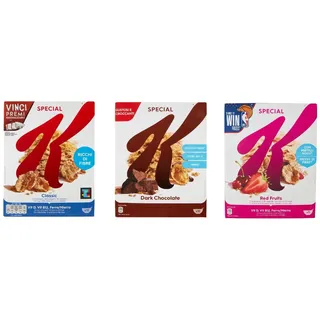 Kellogg’s Special K, Knusprige Klassisch, dunkle Schokolade, Rote Früchte 3x300g