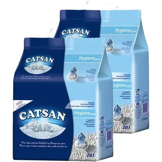 Catsan Hygiene nicht klumpendes Katzenstreu, 2 Packungen (2 x 20l)