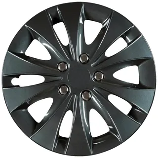 CARTREND Radzierblenden Storm 40 cm (16 Zoll) schwarz 4 Stück