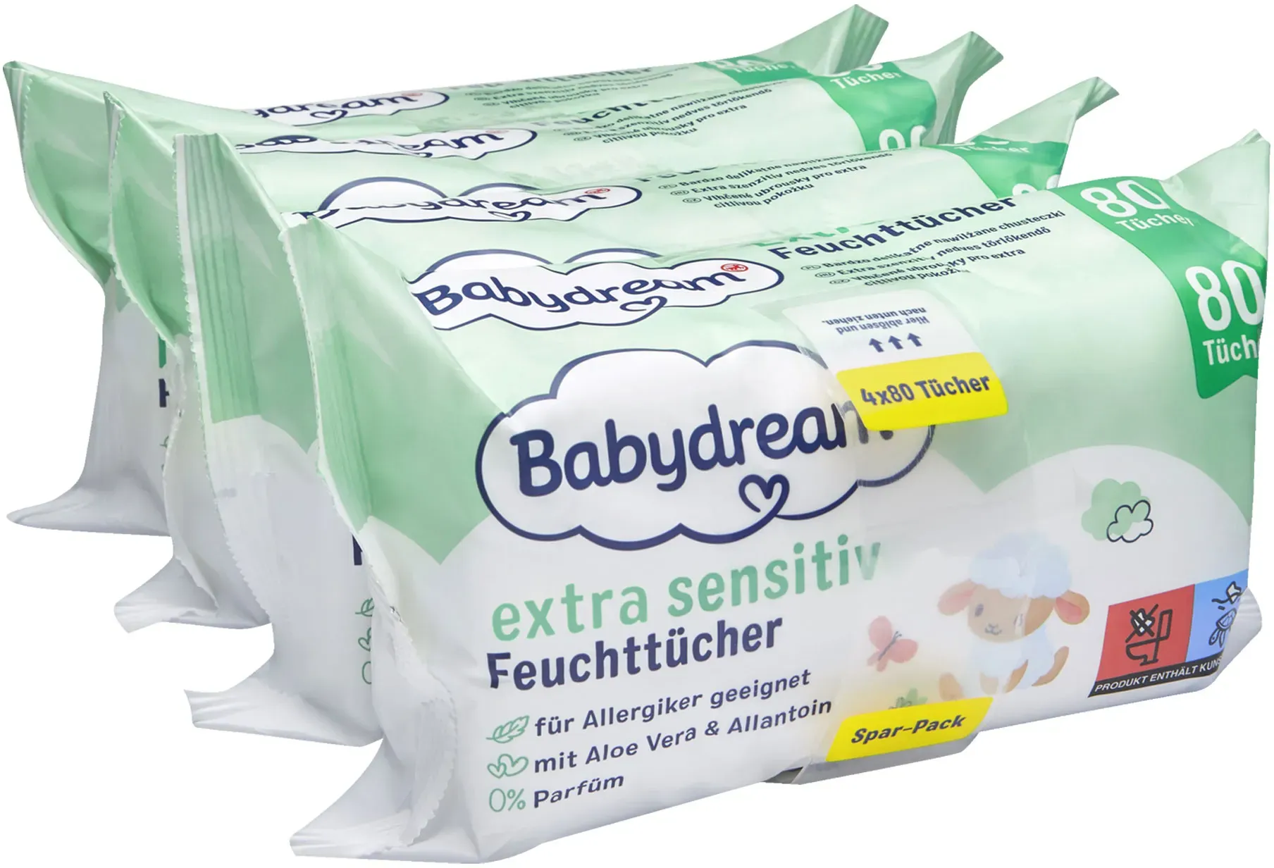 Babydream Baby-Feuchttücher VE 320 Stück 320 Tücher