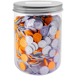 Mczcent Sparschwein Groß, Sparbüchse Transparent für Münzen, Spardose Groß Plastik Durchsichtig, Grosse Spardosen Piggy Coin Money Saving Bank Münzen Jar Box für Jungen Mädchen Kinder Erwachsene, L
