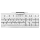 Cherry Secure Board 1.0 Tastatur mit Smart Card Reader USB weiß-grau