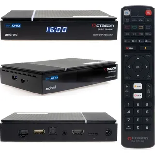 Octagon Spirit PRO MAX 8K UHD Android TV Box WLAN Bluetooth 5.1 HDR10+ TV IP