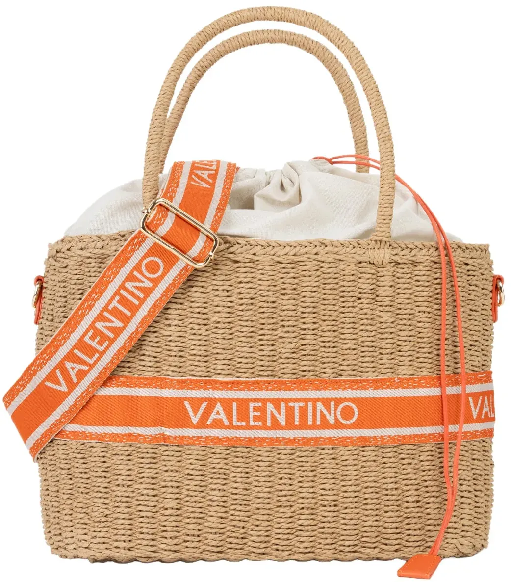 Valentino Henkeltasche Boho Straw Shopping Bag naturale/arancio