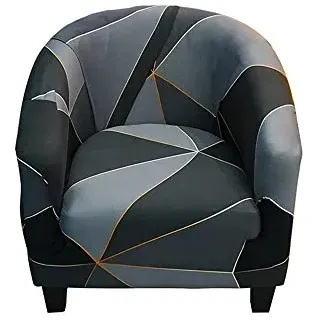 Morbuy Sesselhussen Sesselbezug Stretch, Sesselschoner Sesselüberwurf Elastisch Sofahusse für Clubsessel Loungesessel Cocktailsessel (Dunkelgrau)